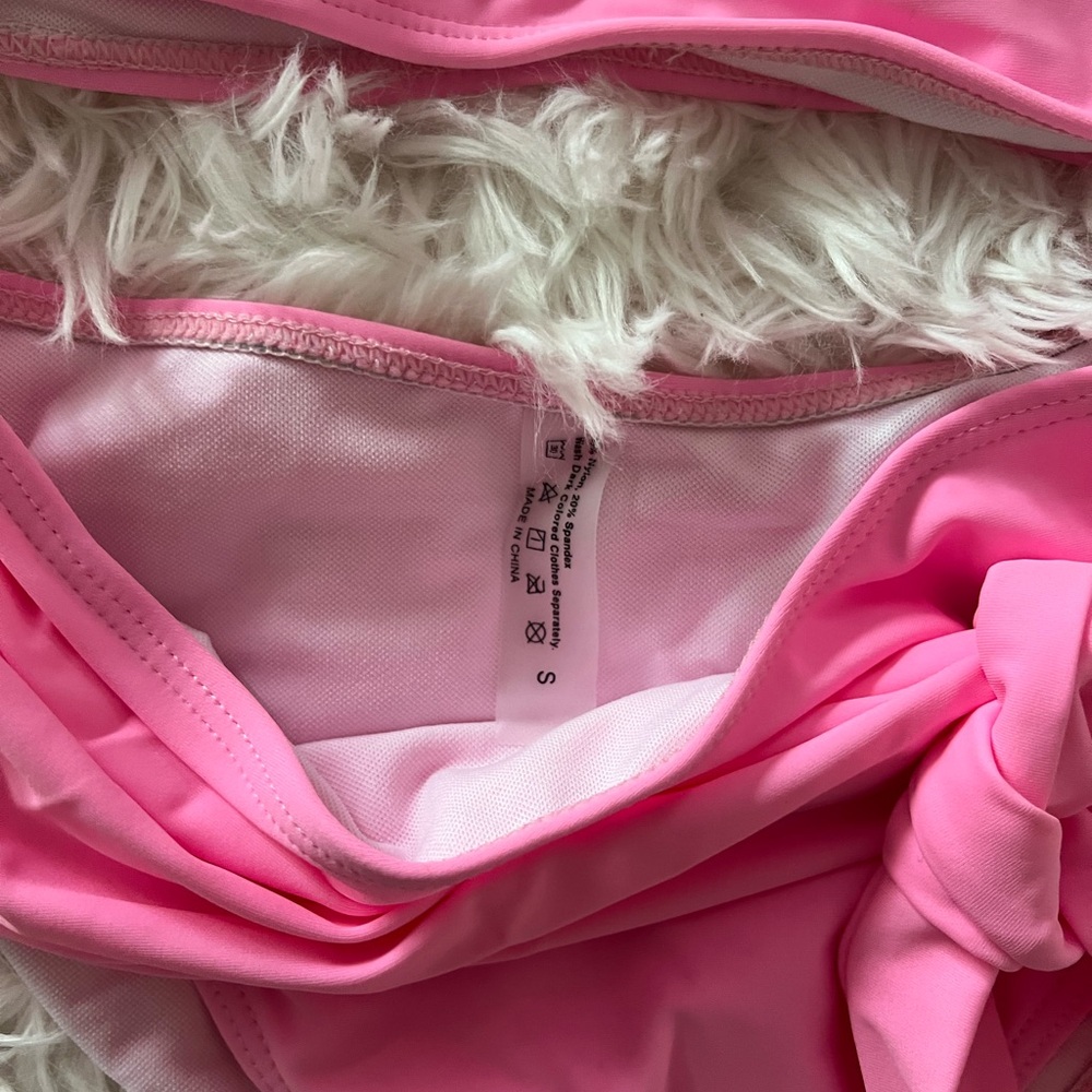 Pink Puff Sleeve Bikini Set - Picture 3 of 3